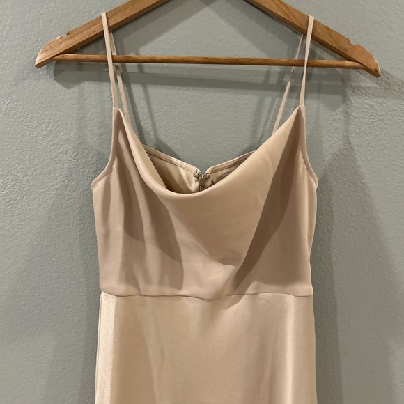 BHLDN Cali Satin Cowl-Neck Midi Slip Dress - Picture 3 of 8